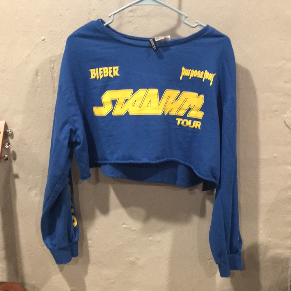Justine Bieber Cropped Long Sleeve